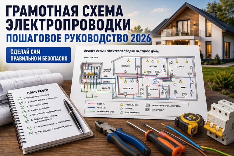 Грамотная схема электропроводки, пошаговое руководство 2026